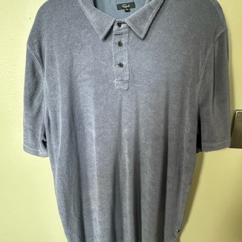 Rails Blue/Gray French Terry Polo